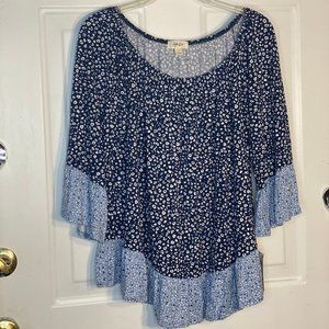 Off-The-Shoulder Floral Print Top